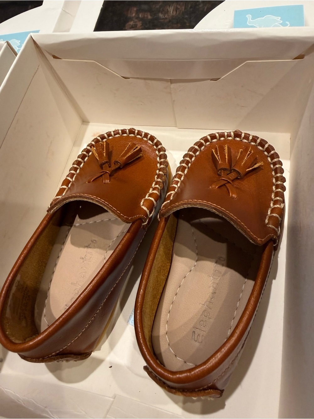Little Kids Brown ELEFANTITO Tassel Loafers - Slip-on